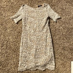 Lulus lace and nude dress size small